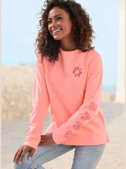 Sweat-shirts décontractés avec logo sur manches et poitrine
