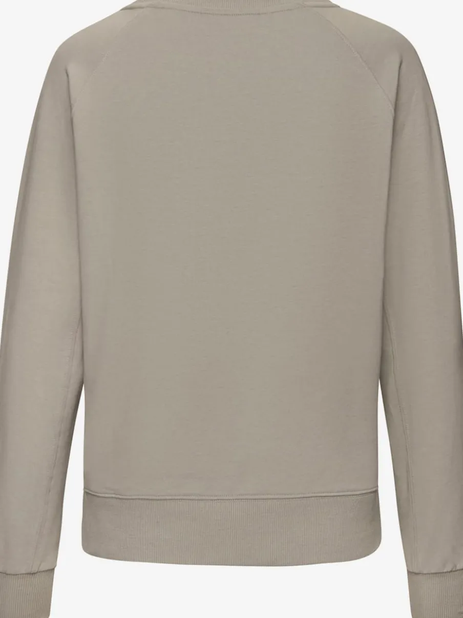 Sweat-shirts à encolure ronde avec logo légèrement brillant
