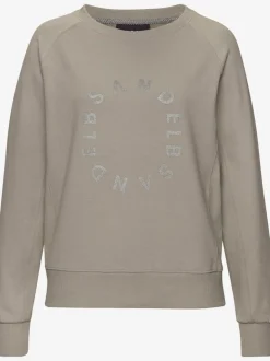 Sweat-shirts à encolure ronde avec logo légèrement brillant