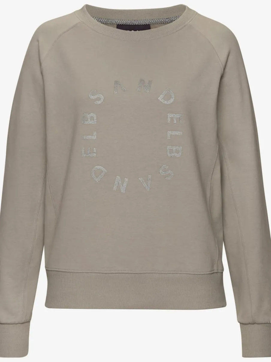Sweat-shirts à encolure ronde avec logo légèrement brillant