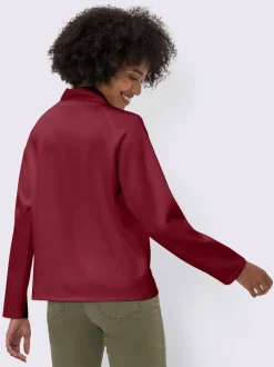 Sweatshirts en mélange de modal col montant asymétrique