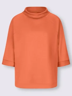 Sweatshirts en modal doux avec col montant et manches.