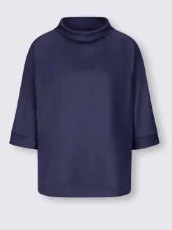 Sweatshirts en modal doux avec col montant et manches.