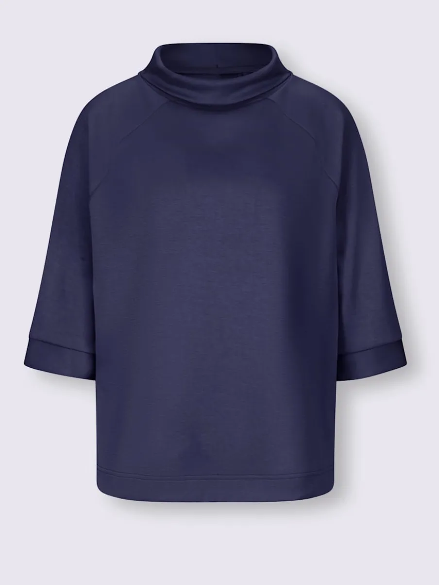 Sweatshirts en modal doux avec col montant et manches.