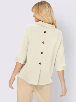 Sweatshirts en modal doux avec col montant et manches.
