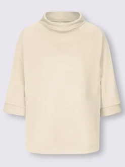 Sweatshirts en modal doux avec col montant et manches.