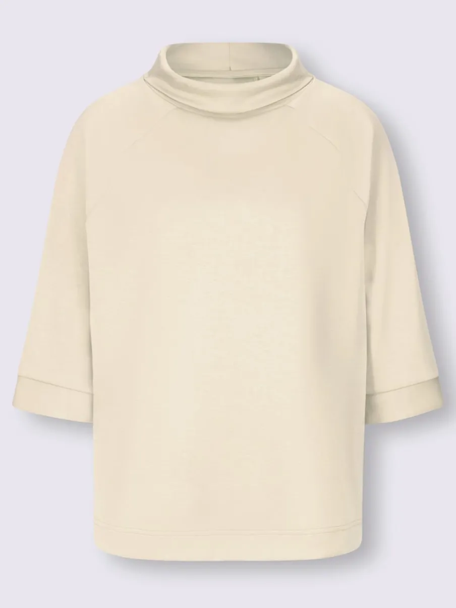 Sweatshirts en modal doux avec col montant et manches.