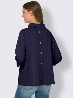 Sweatshirts en modal doux avec col montant et manches.
