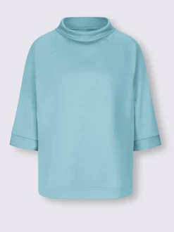 Sweatshirts en modal doux avec col montant et manches.