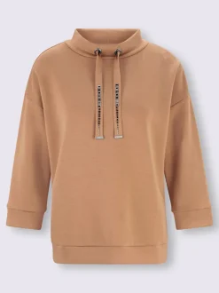 Sweatshirts mancherons avec col montant et détails fantaisie