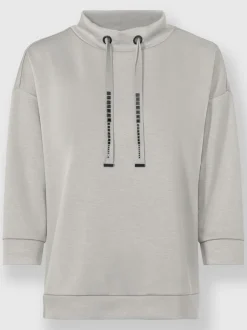 Sweatshirts mancherons avec col montant et détails fantaisie