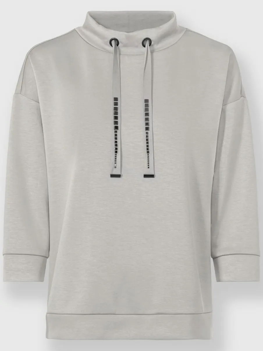Sweatshirts mancherons avec col montant et détails fantaisie