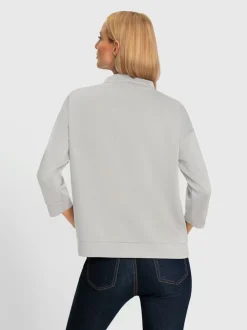 Sweatshirts mancherons avec col montant et détails fantaisie