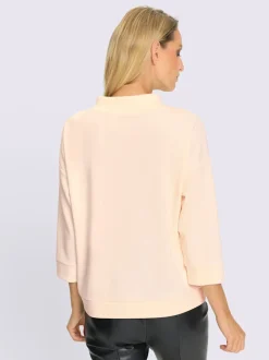 Sweatshirts modernes avec col montant et inscription 3D