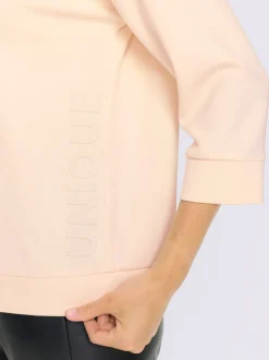Sweatshirts modernes avec col montant et inscription 3D