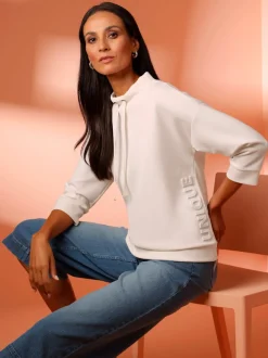 Sweatshirts modernes avec col montant et inscription 3D