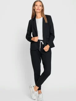 Tailleur pantalon avec blazer col revers et poches