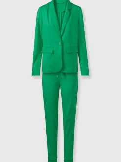 Tailleur pantalon avec blazer col revers et poches