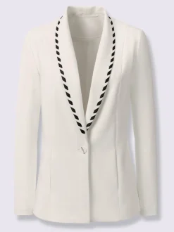 Tailleur pantalon avec blazer à col revers et poches