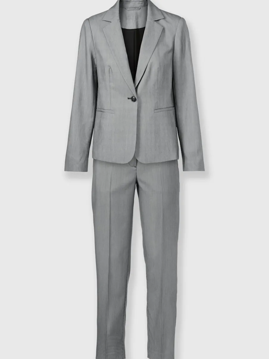 Tailleur pantalon décontracté avec blazer à revers