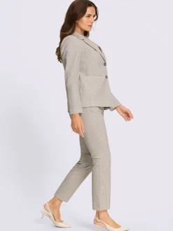Tailleur pantalon motif pepita