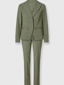 Tailleurs pantalons avec blazer à col réversible ajusté