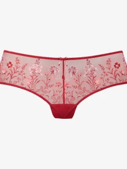Tanga panty féminin avec de belles fleurs en dentelle brodée élégante
