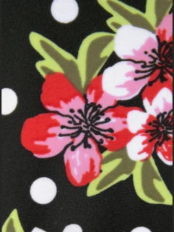Tankini à armatures avec bretelles réglables et motifs fleuris