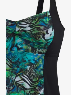 Tankini à armatures avec bretelles réglables et motif floral