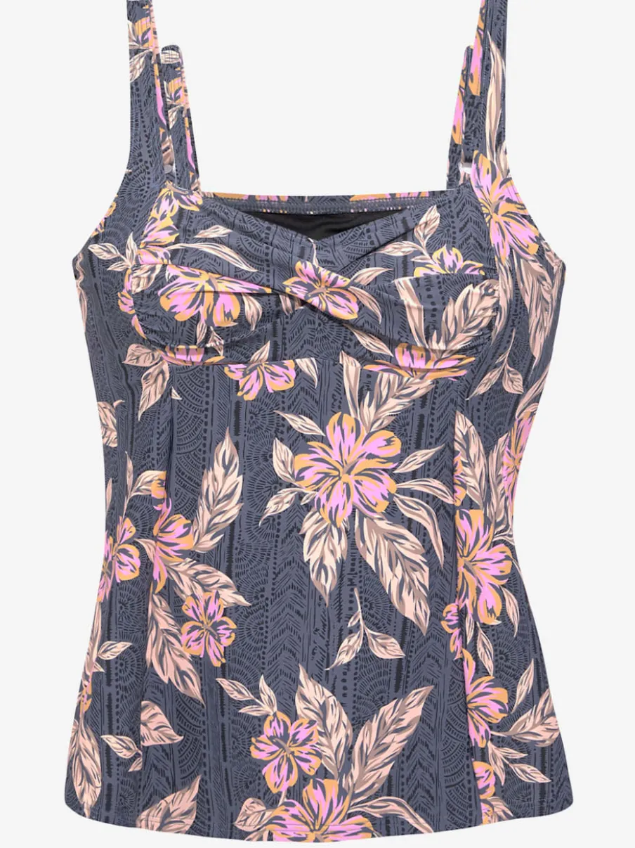 Tankini à armatures avec design floral et bretelles réglables