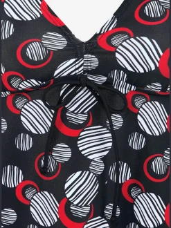Tankini à armatures avec motif géométrique et bretelles ajustables