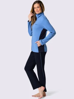 Tenue détente avec veste zippée à col revers et pantalon élastique