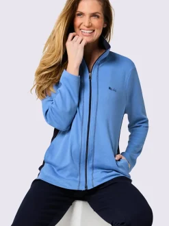 Tenue détente avec veste zippée à col revers et pantalon élastique