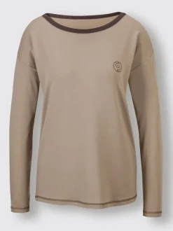 Tenue détente en lyocell avec haut à col U et pantalon large