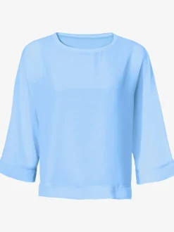 T-shirt ample avec col rond et manches 3/4 chauve-souris