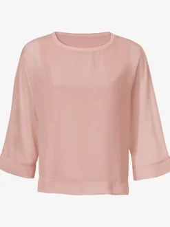 T-shirt ample avec col rond et manches 3/4 chauve-souris