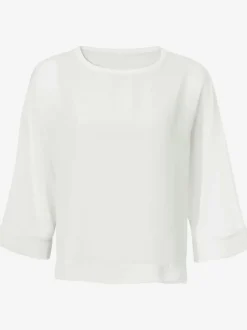 T-shirt ample avec col rond et manches 3/4 chauve-souris