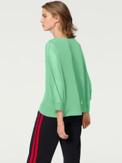 T-shirt ample avec col rond et manches 3/4 chauve-souris