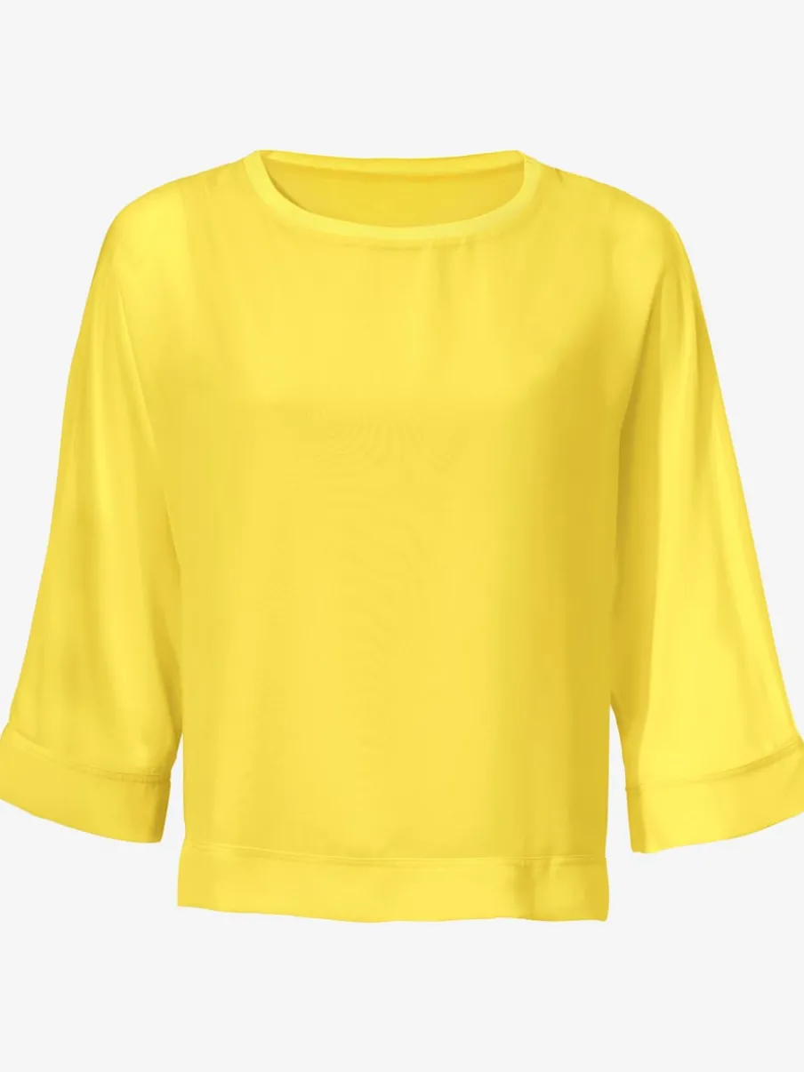 T-shirt ample avec col rond et manches 3/4 chauve-souris