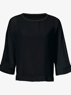 T-shirt ample avec col rond et manches 3/4 chauve-souris