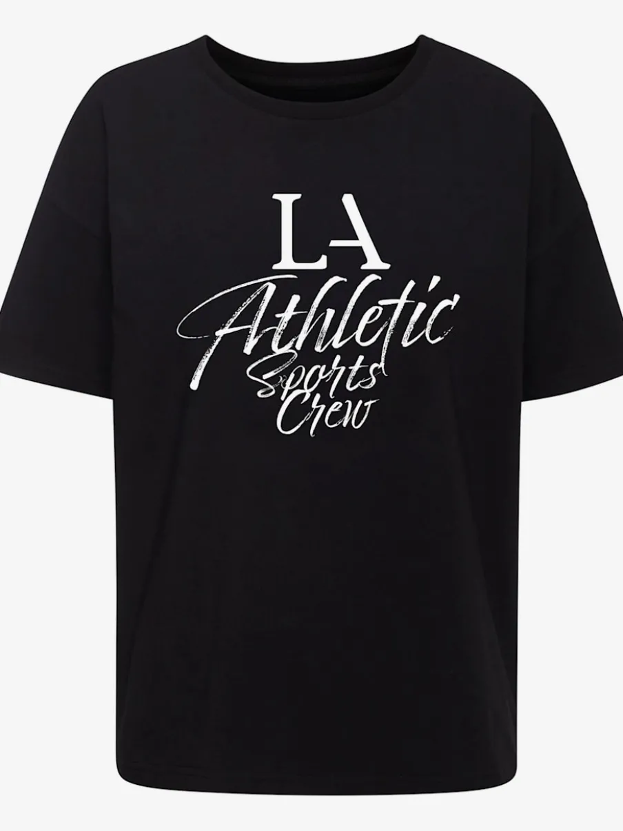 T-shirt ample avec inscription sportive et manches larges