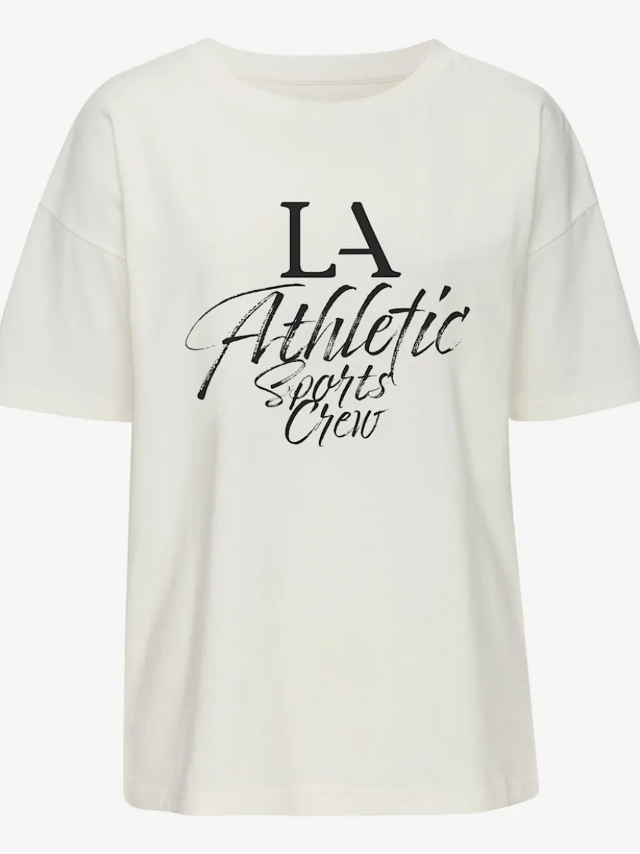 T-shirt ample avec inscription sportive et manches larges