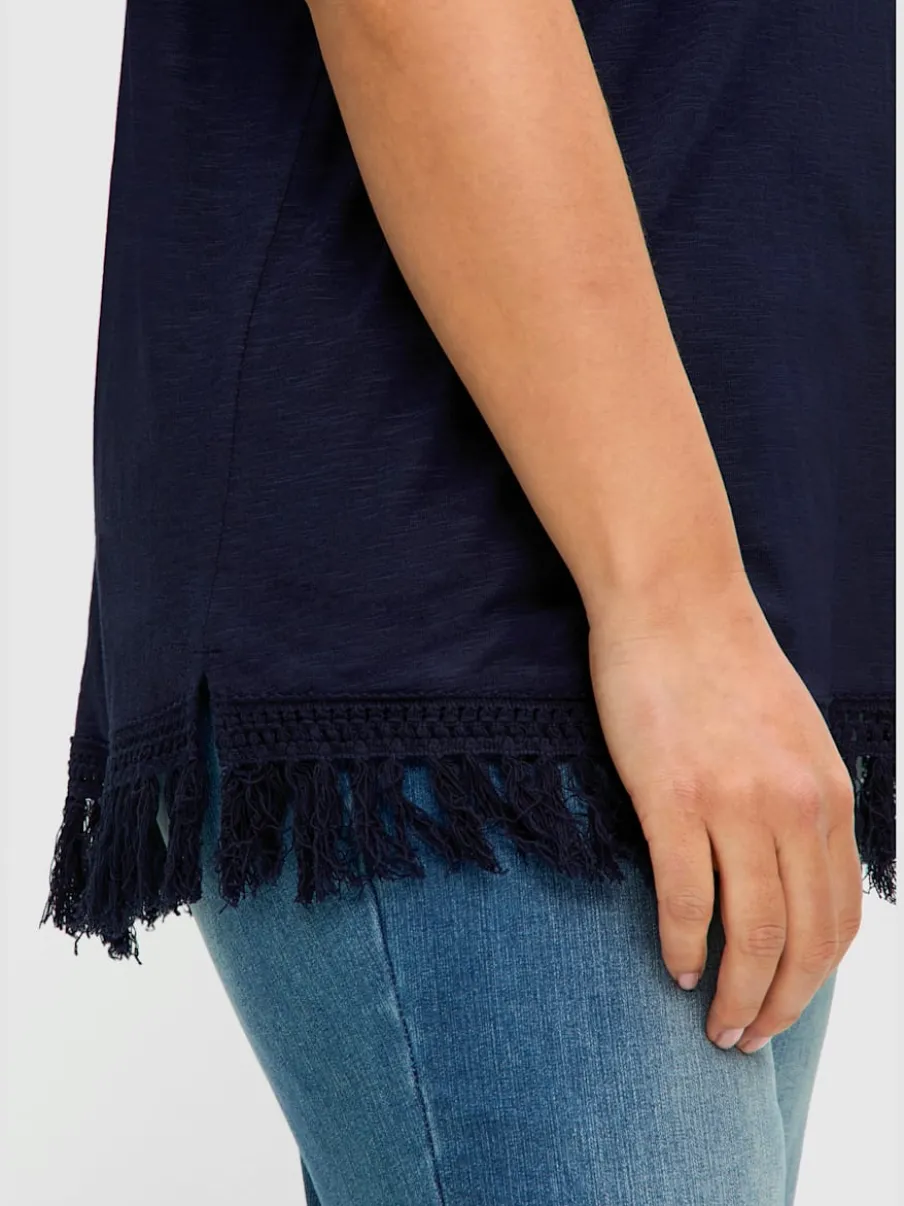 T-shirt ample encolure en v affinante