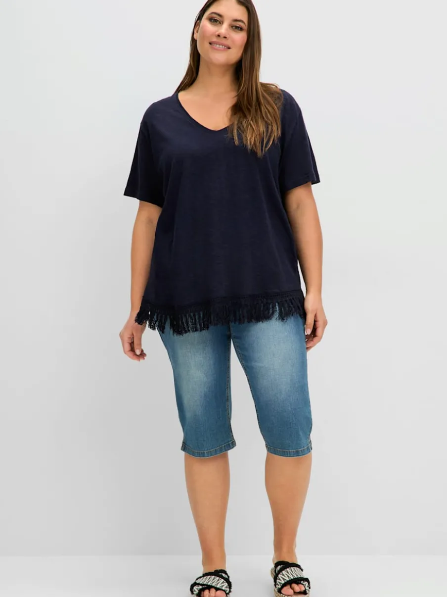 T-shirt ample encolure en v affinante