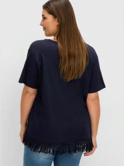 T-shirt ample encolure en v affinante