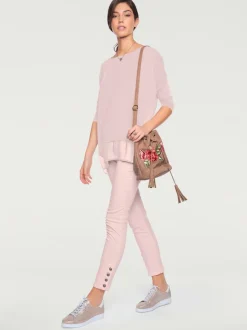 T-shirt ample fluide avec large ourlet en mousseline
