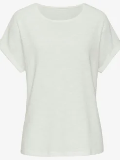 T-shirt avec col rond et manches courtes en polyester recyclé