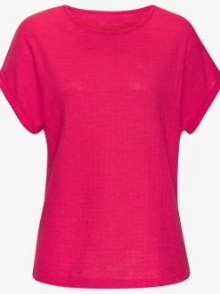 T-shirt avec col rond et manches courtes en polyester recyclé