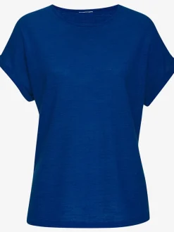 T-shirt avec col rond et manches courtes en polyester recyclé
