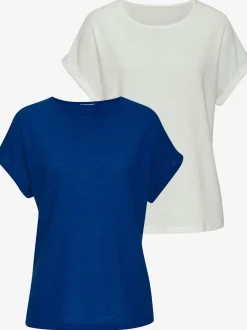 T-shirt avec col rond et manches courtes en polyester recyclé